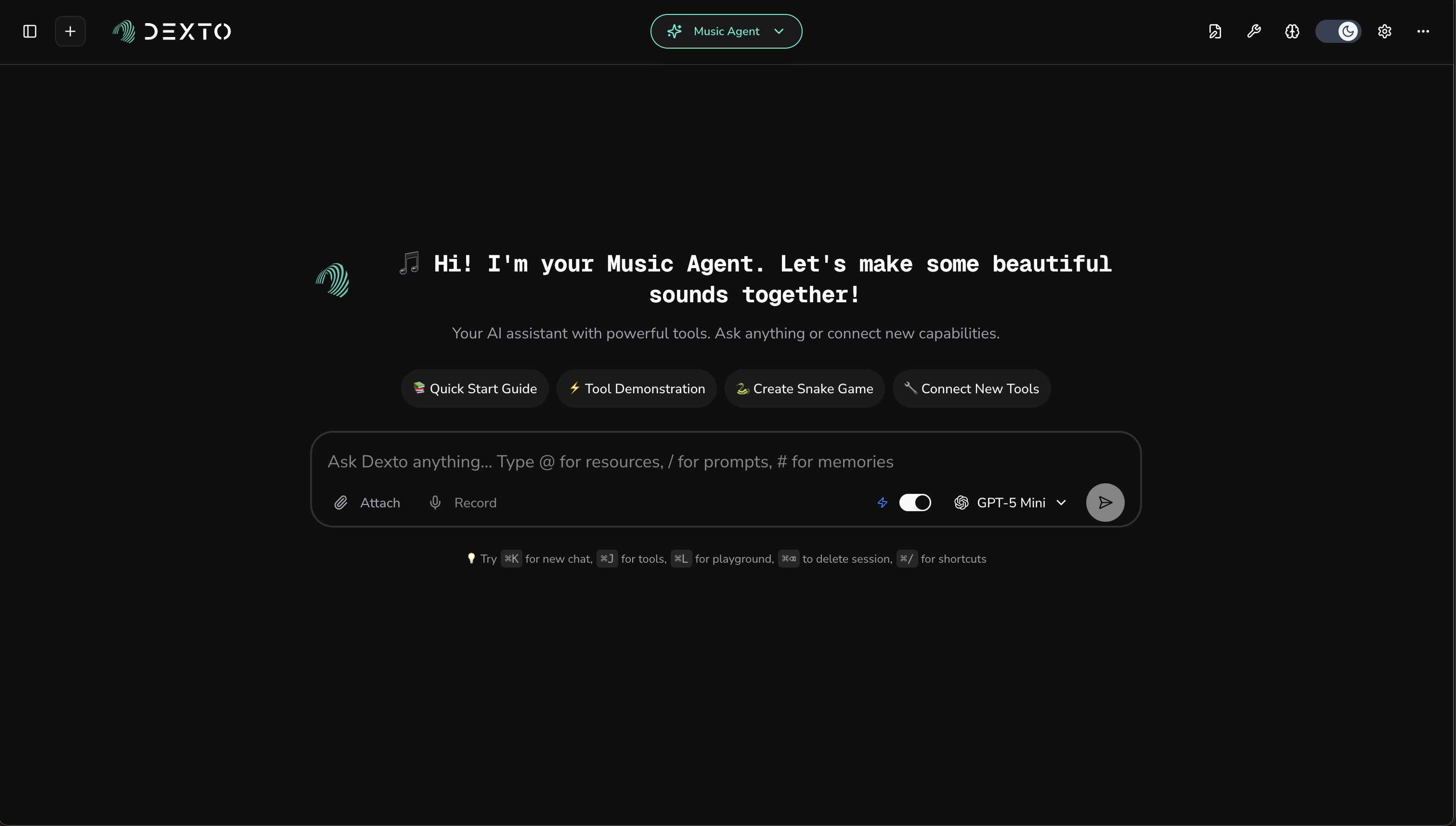 Music agent active